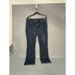 Riders by Lee Womens Mid Rise Bootcut Jeans Dark Wash Stretch Denim Blue 14P